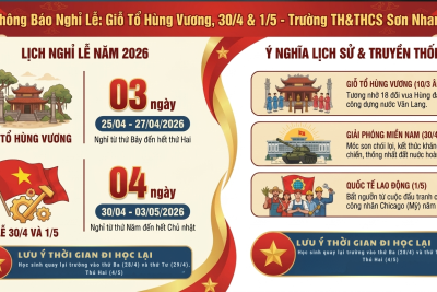 THÔNG BÁO: NGHĨ LỄ GIỖ TỔ HÙNG VƯƠNG 30/4 VÀ 1/4