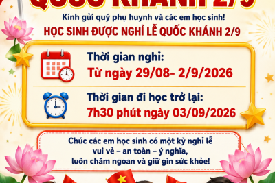 THÔNG BÁO NGHỈ LỄ QUỐC KHÁNH